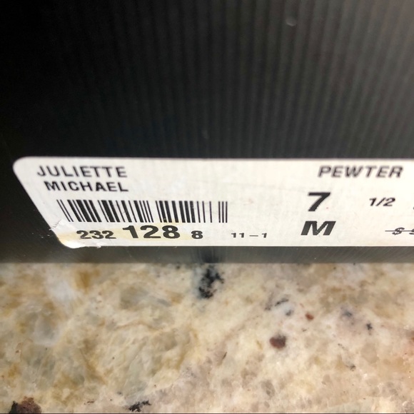 Michael Sparkle Glitter Stiletto Heels, Pweter 7.5 - Picture 7 of 8